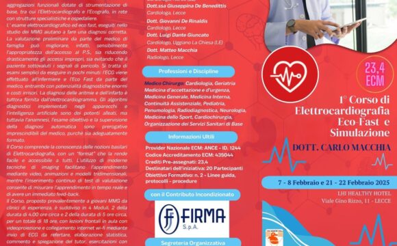 1° Corso di Elettrocardiografia Eco-Fast e Simulazione